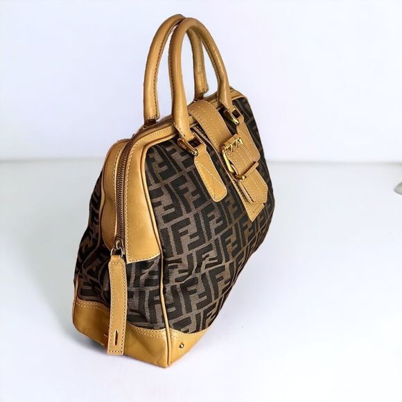 Vintage Fendi Zucca Doctor Bag Large Authentic - Picture 3 of 17